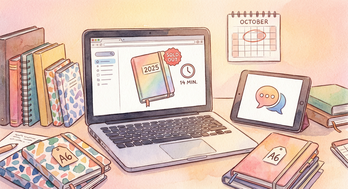 Illustration for The Fourteen-Minute Vanishing Act: Why We're All Suddenly Obsessed with Paper Planners Again